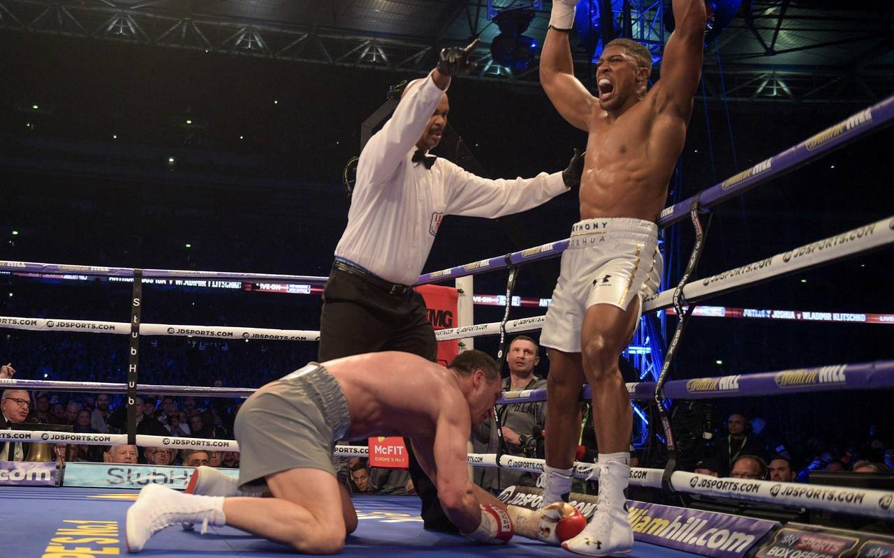 Anthony Joshua (r) gegen Wladimir Klitschko