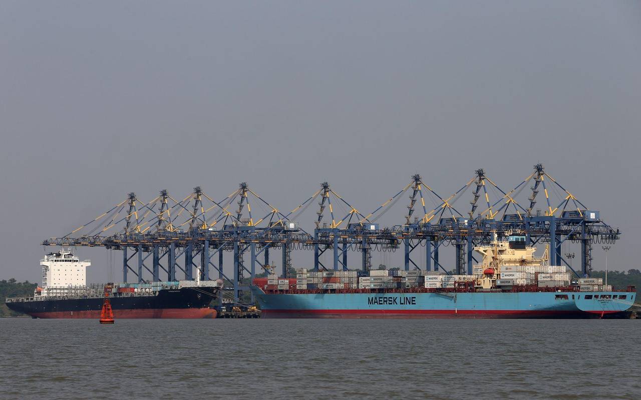 Nhava Sheva Containerterminal bei Mumbai