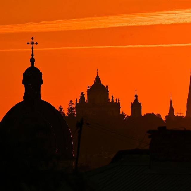 Sonnenuntergang in Lwiw