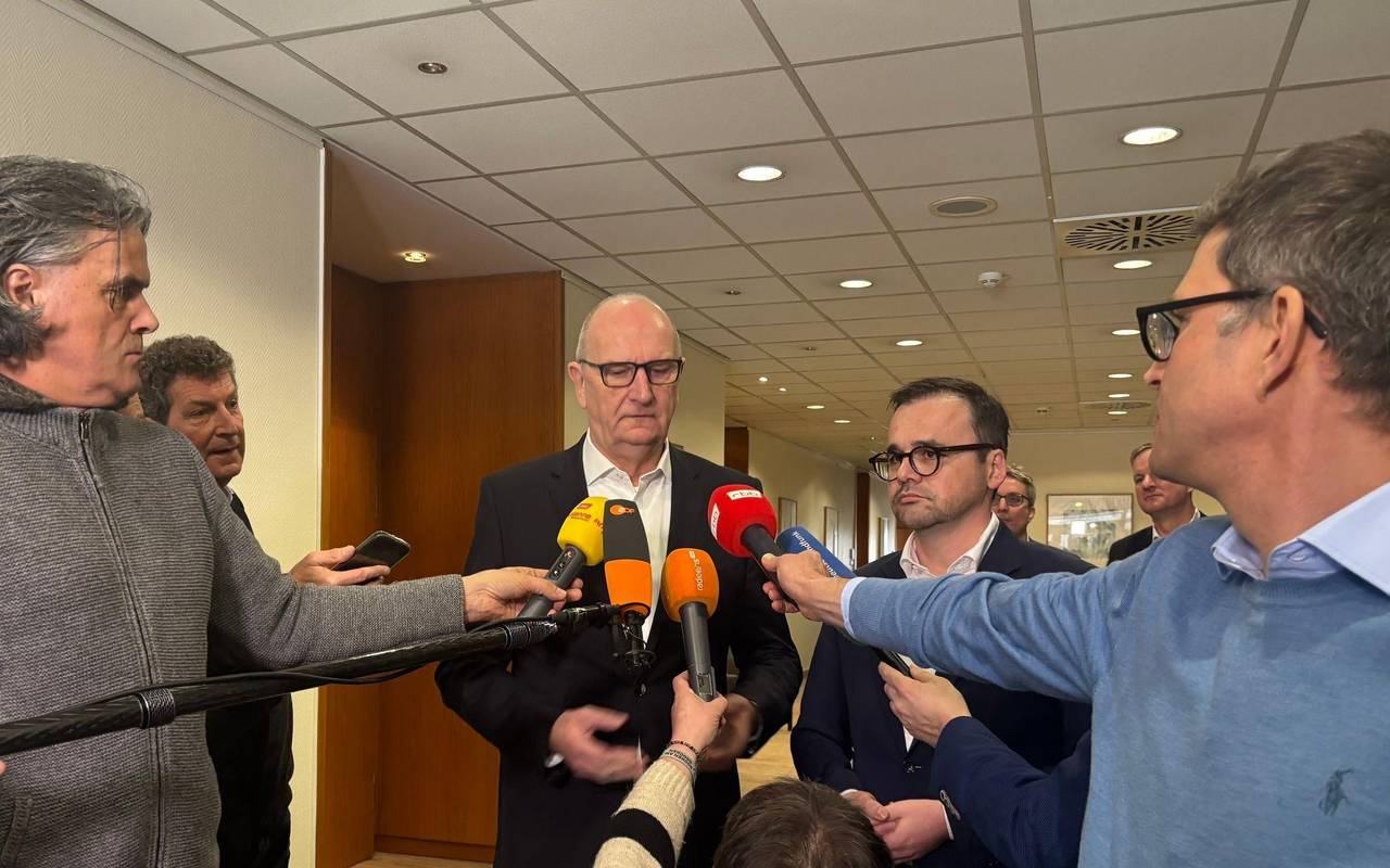 Brandenburgs Ministerpräsident Woidke und CDU-Landeschef Redmann