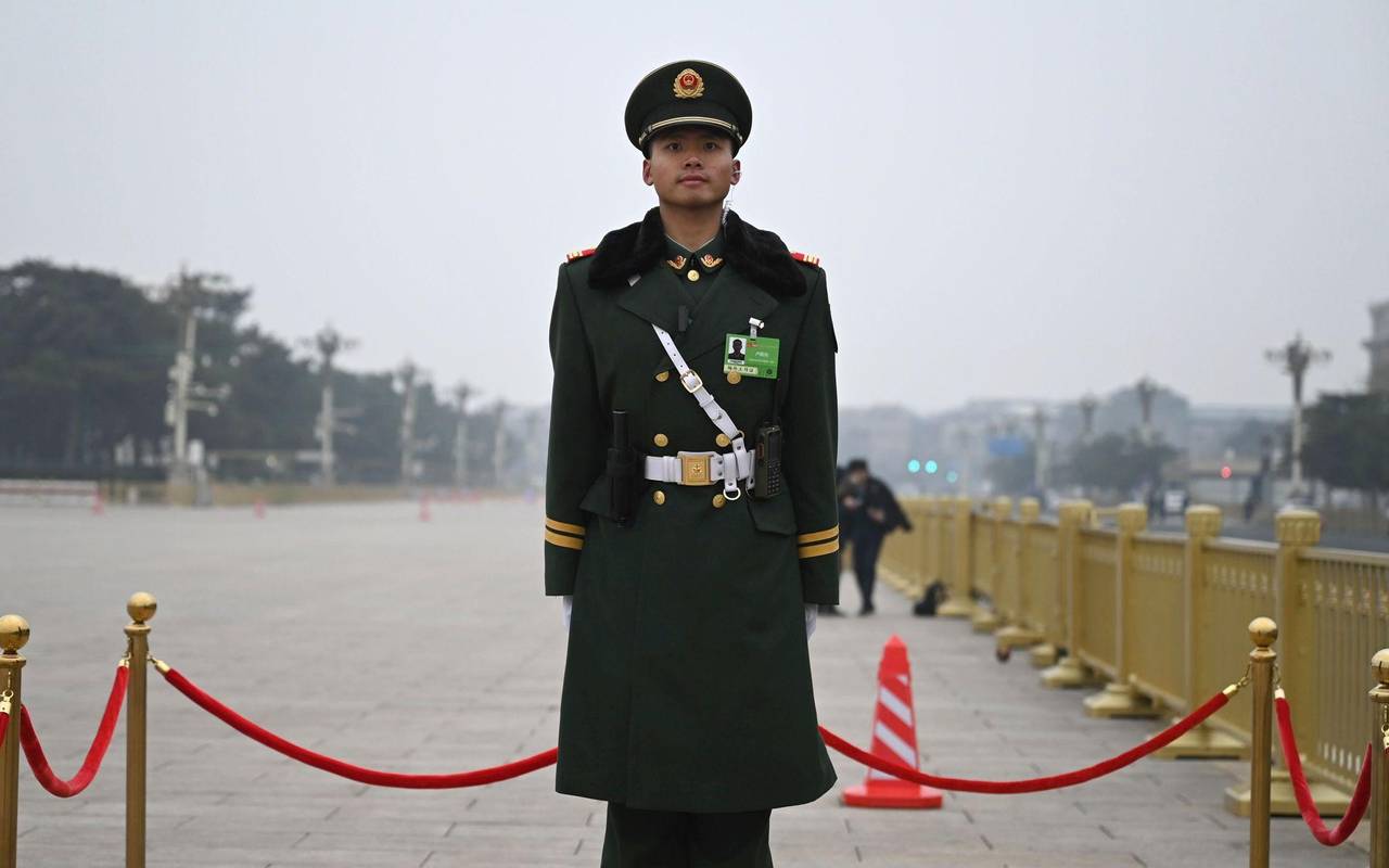 Vor dem Nationalen Volkskongress in China