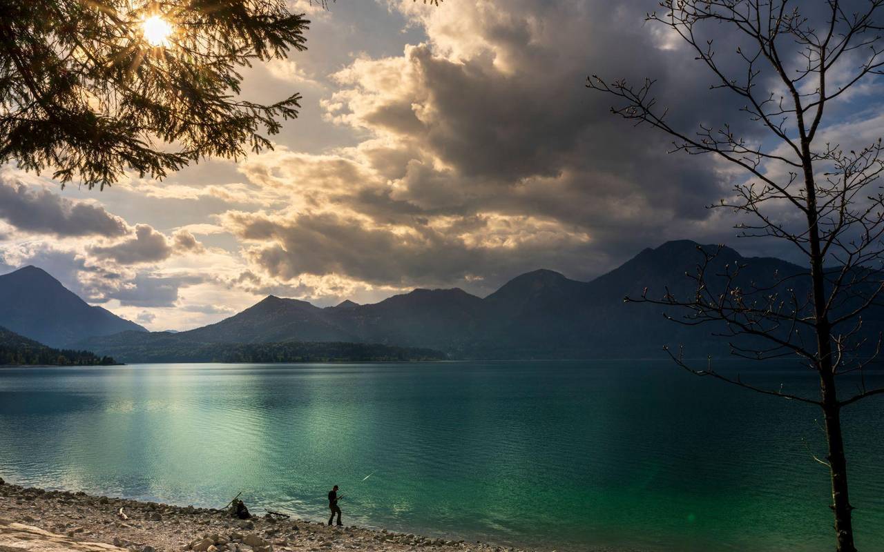 Angler am Walchensee