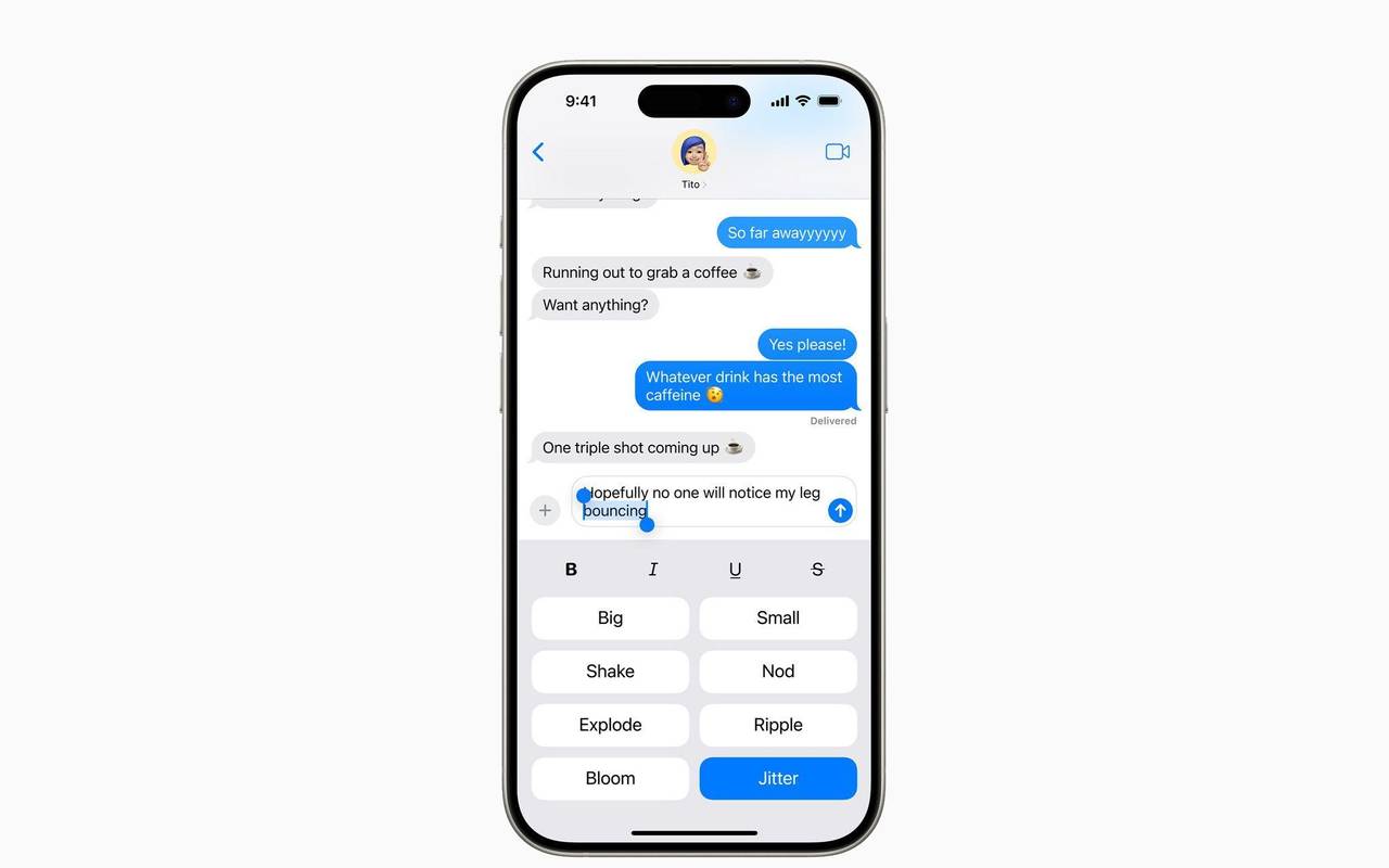 iMessage mit animierten Texteffekten bei Apple