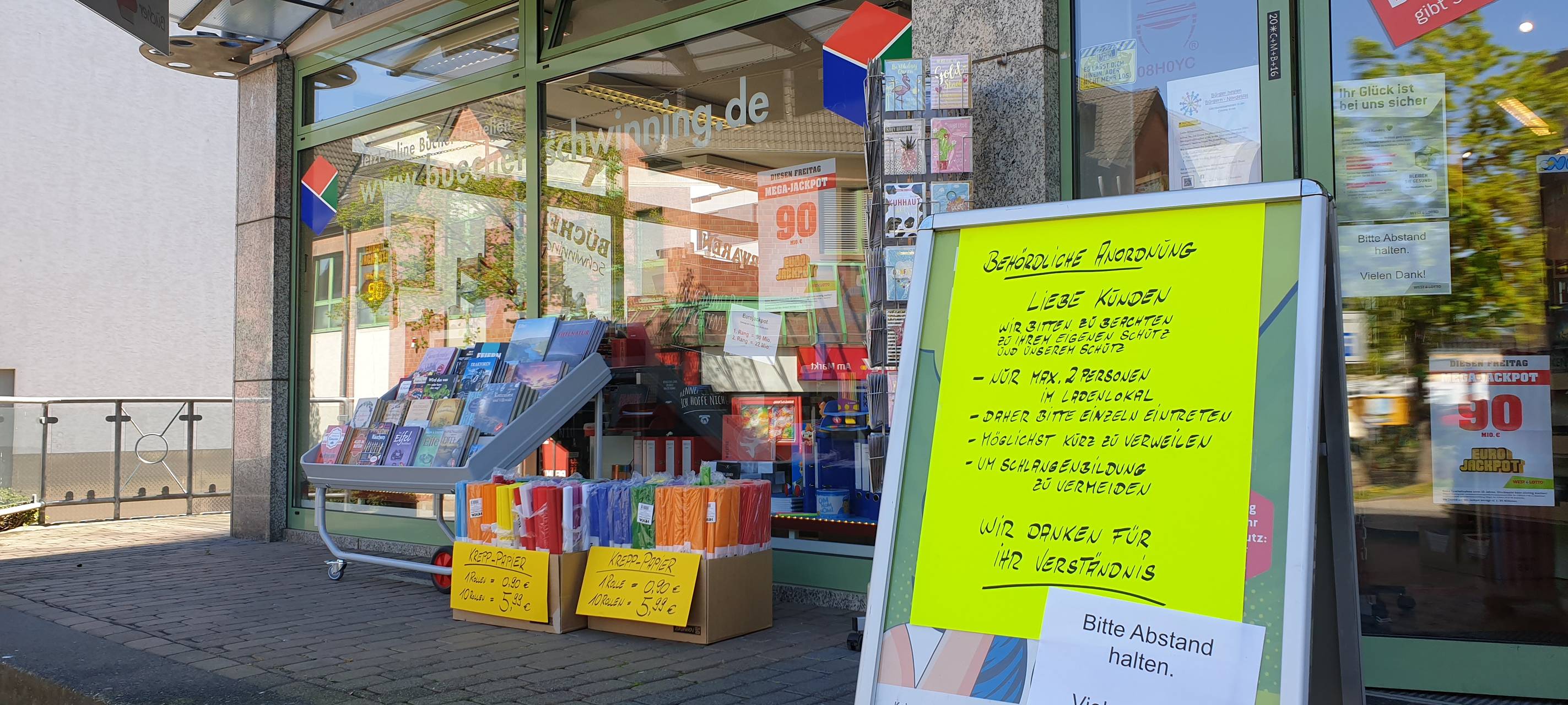 Kleinere Geschäfte seit Montag wieder geöffnet