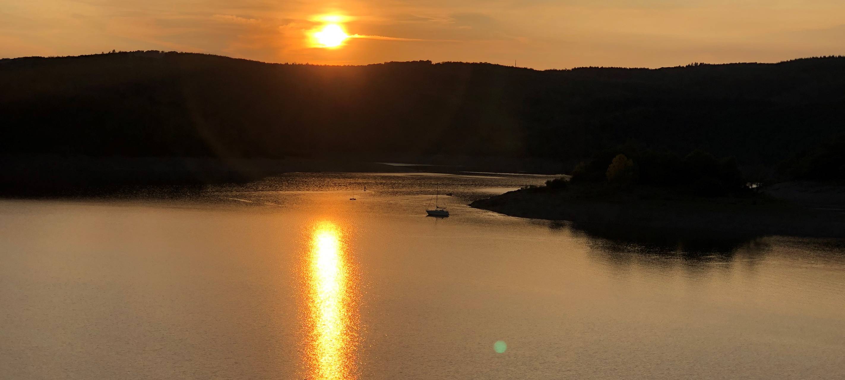 Niedrigwasser im Rursee ist kein Problem
