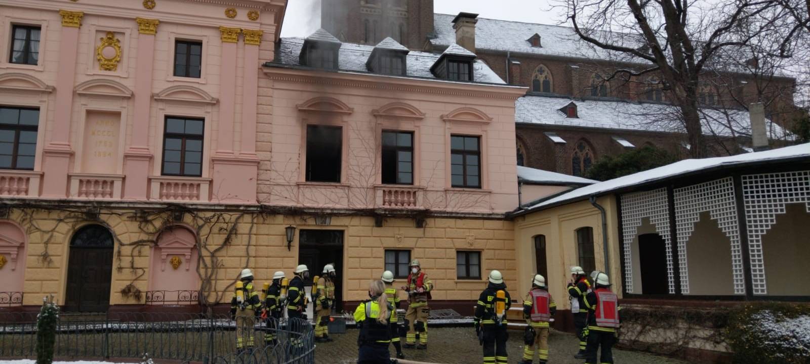 Feuerwehreinsatz in der Burg Kommern