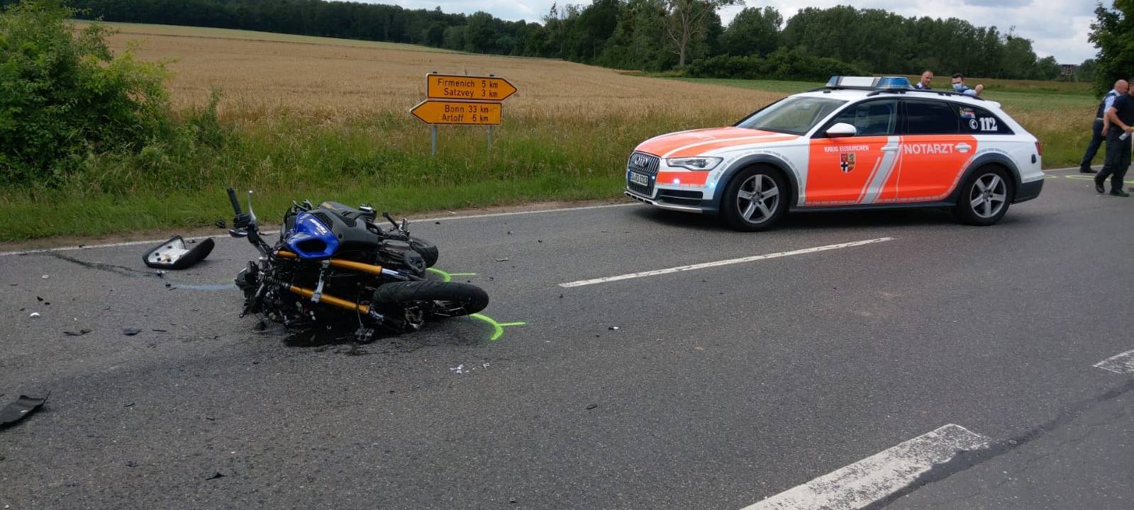 Mehrere Motorradfahrer am Wochenende verunglückt