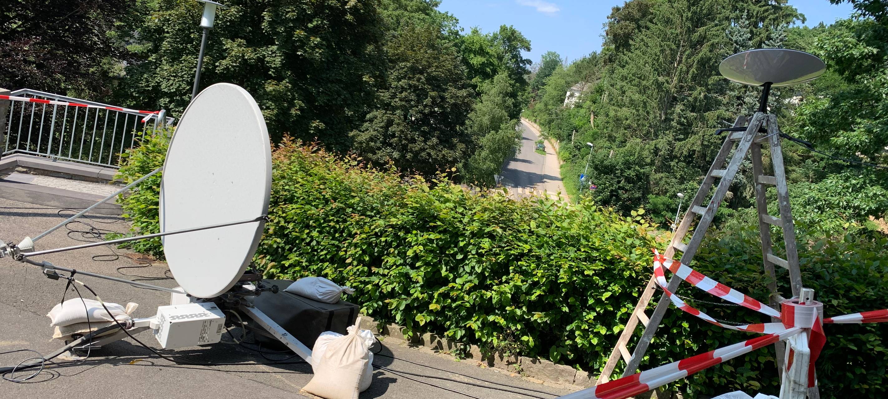 Provisorische Internetversorgung aufgebaut