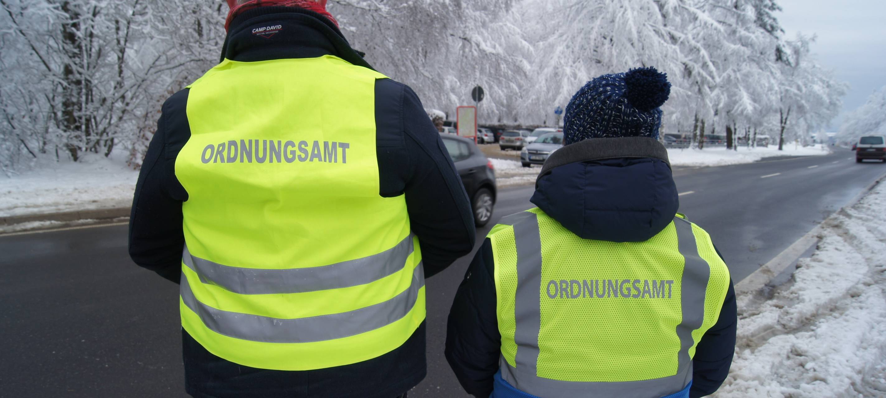Viele Schnee-Touristen am Weißen Stein