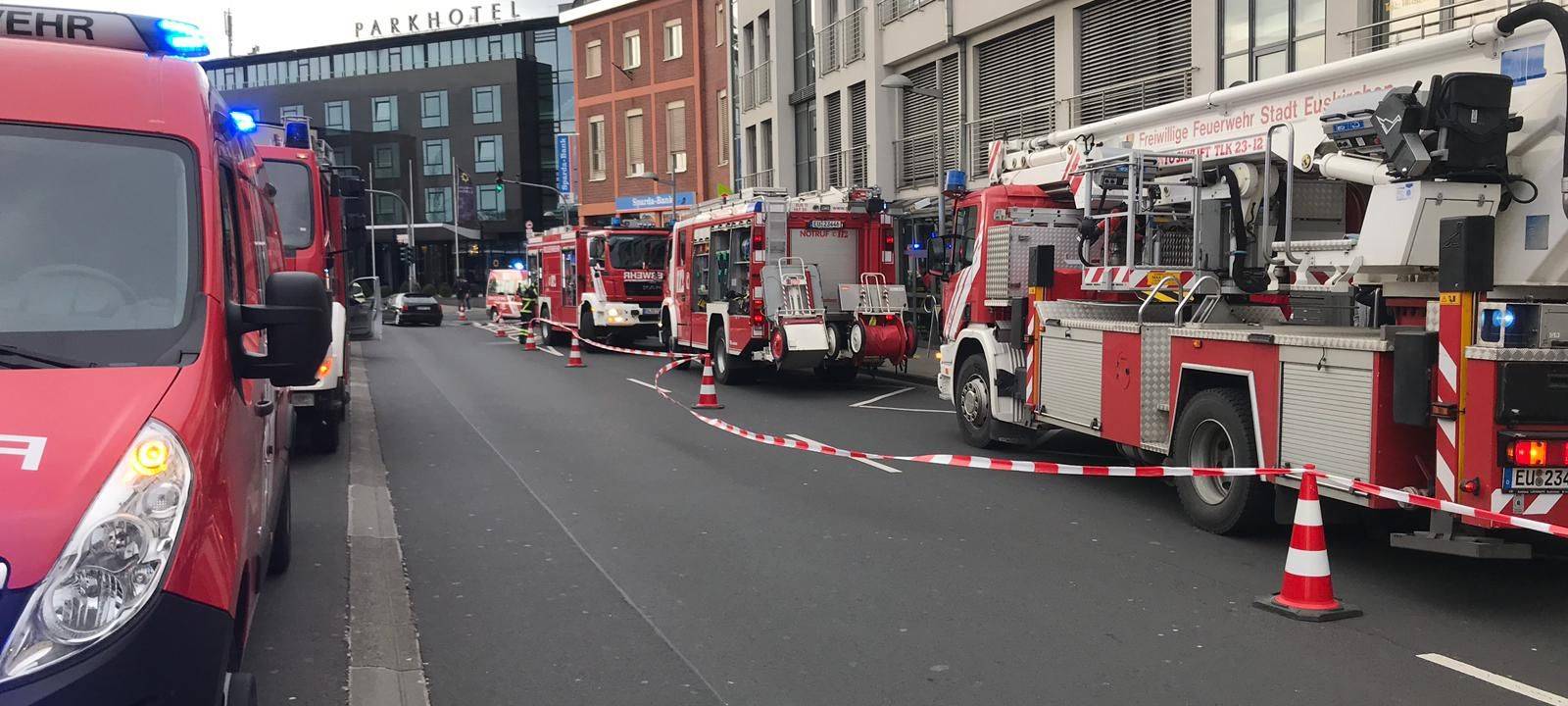 Kellerbrand im SVE-Gebäude in Euskirchen