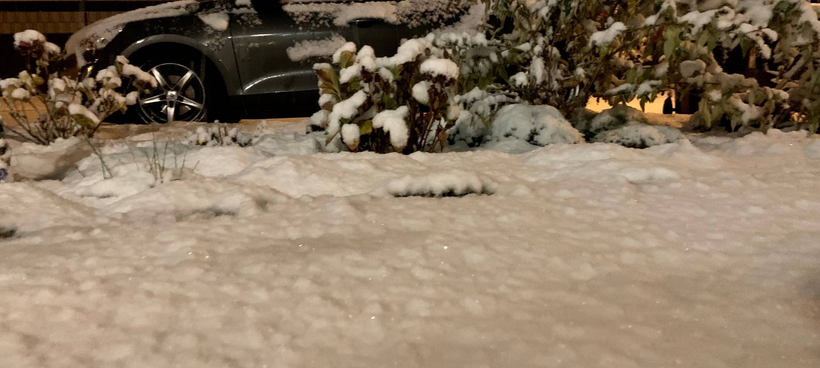 Erster Schnee heute früh
