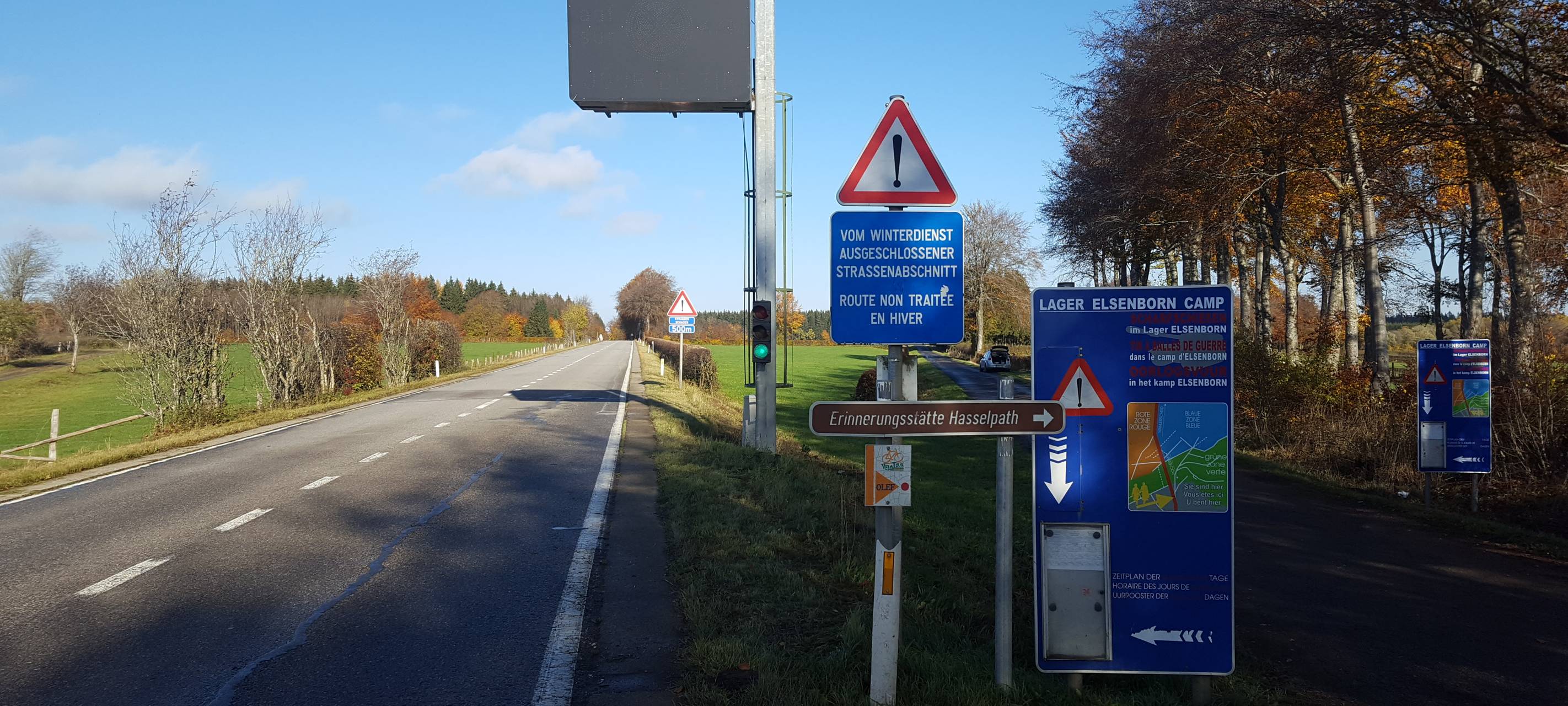Vollsperrung der Landstraße bei Wahlerscheid