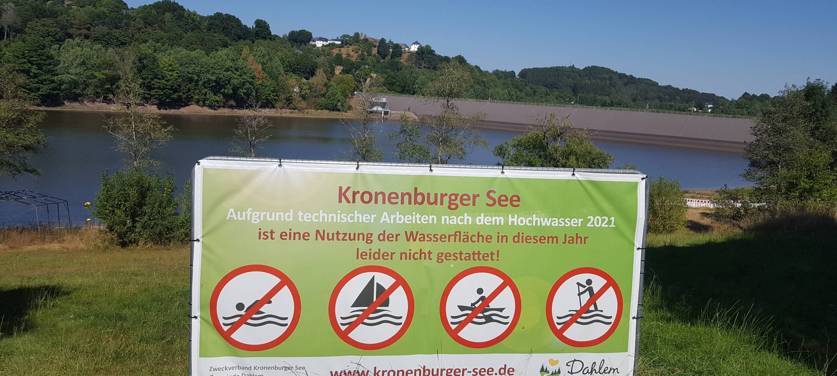 Auch diesen Sommer kein Badebetrieb am Kronenburger See