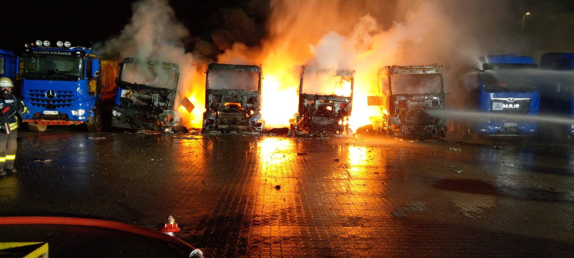 Brennende LKW