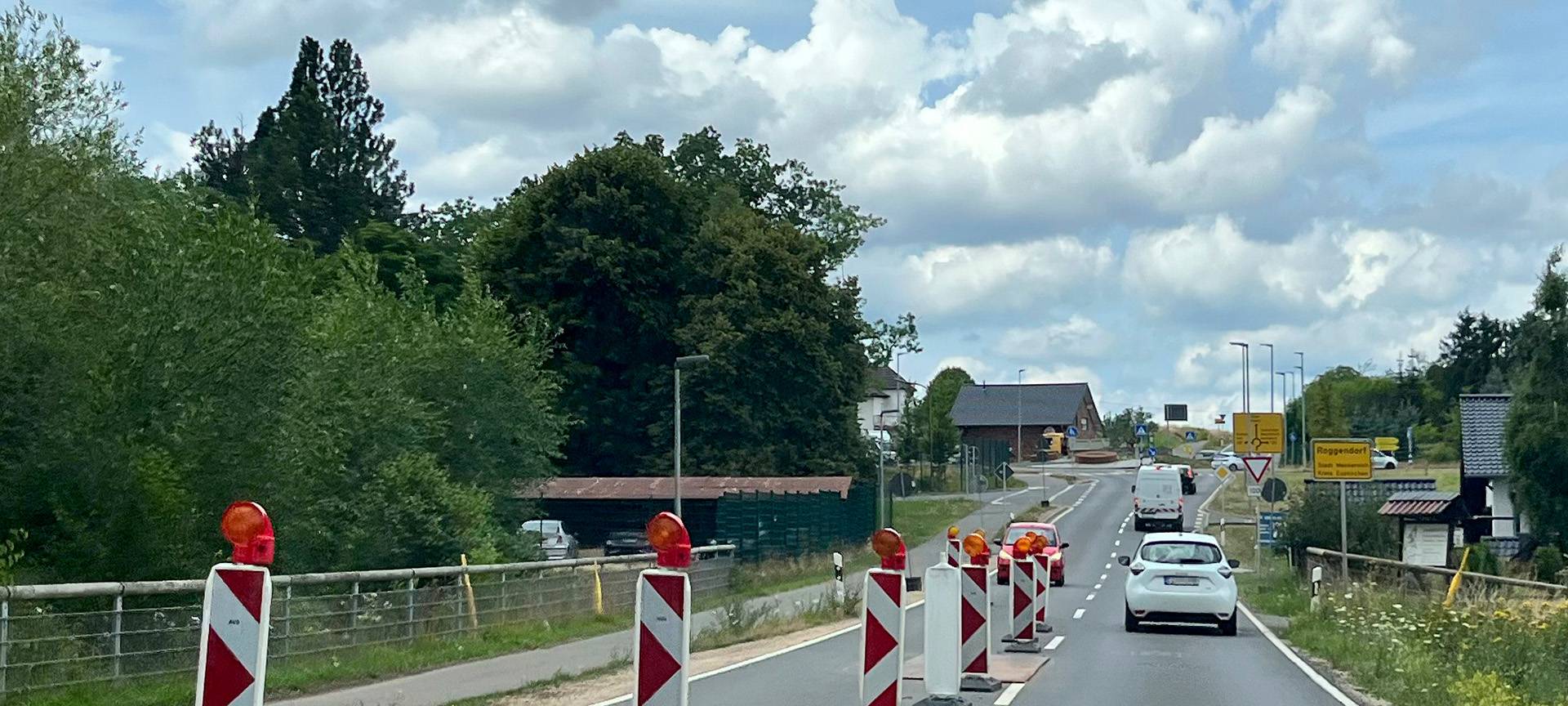 Strecke bei Strempt noch weiter einspurig