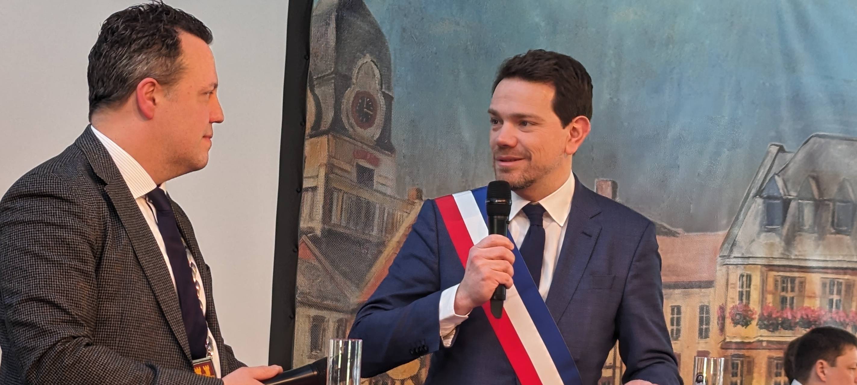 Bürgermeister Sacha Reichelt begrüßt Partnerstadt beim Neujahrsempfang