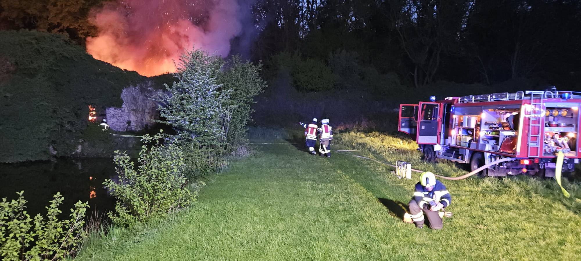 Feuer an der Burg Veynau war Brandstiftung