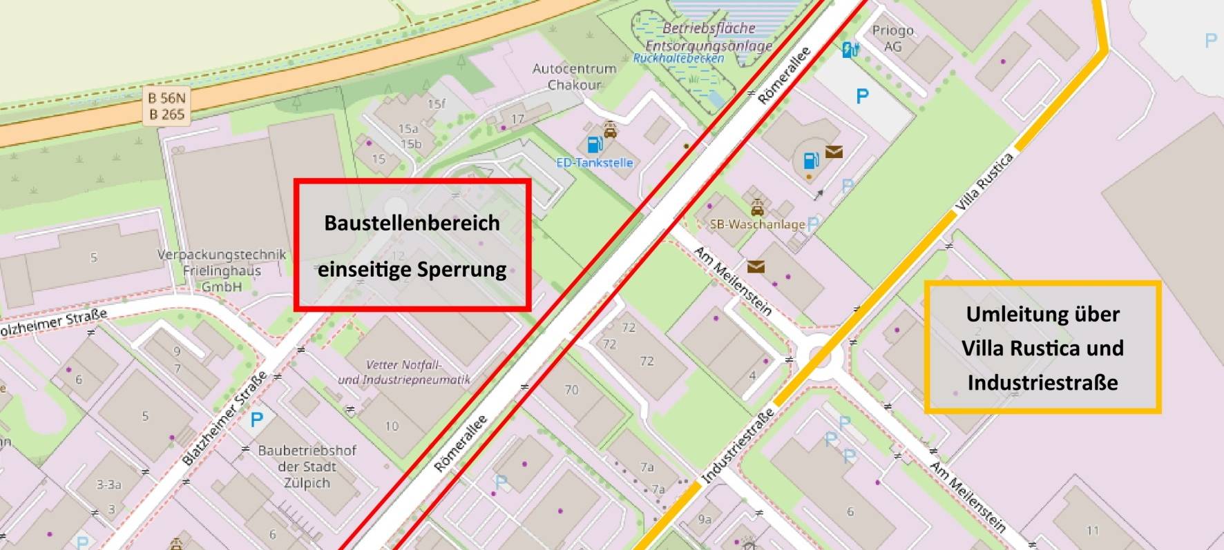 Sanierung der Römerallee in Zülpich beginnt