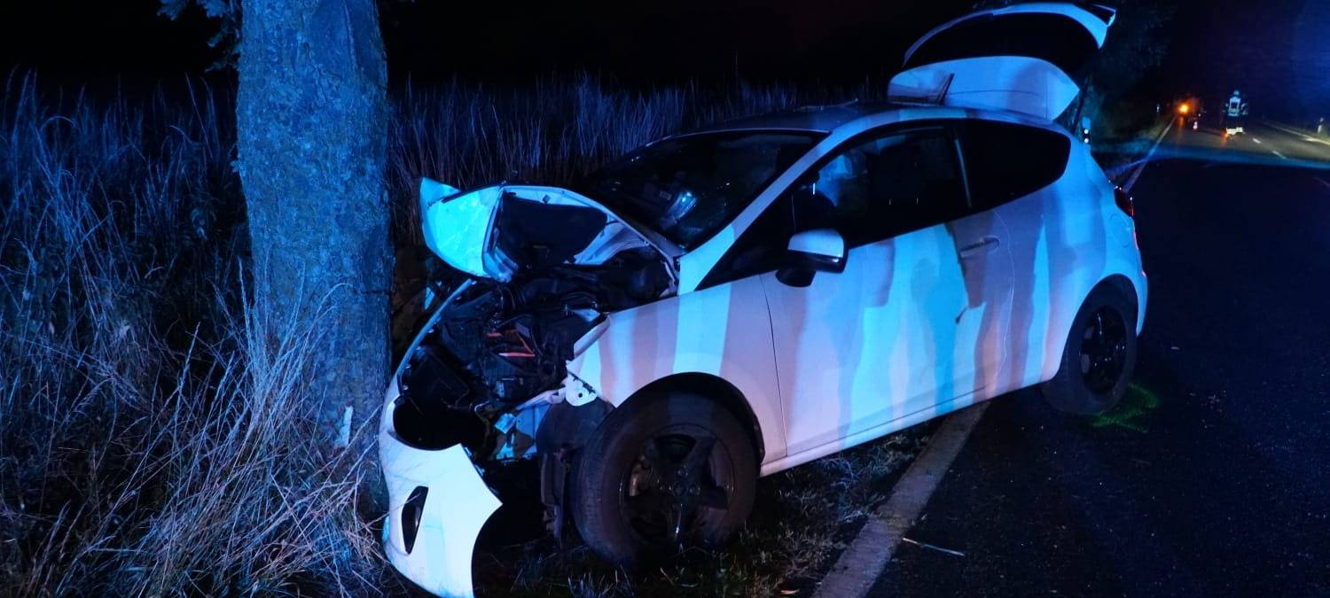 Auto krachte gegen Baum