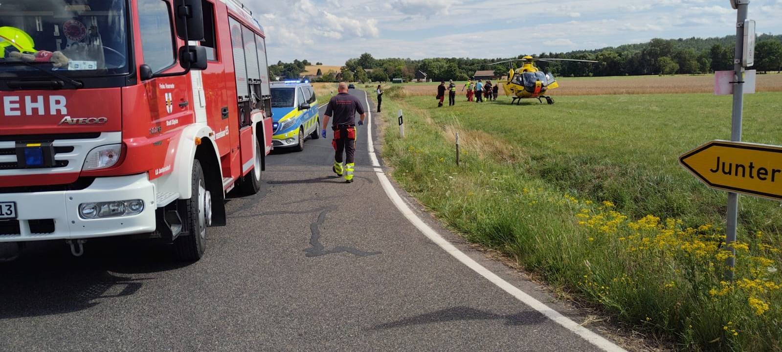 Motorradunfall bei Zülpich-Füssenich: Strecke gesperrt