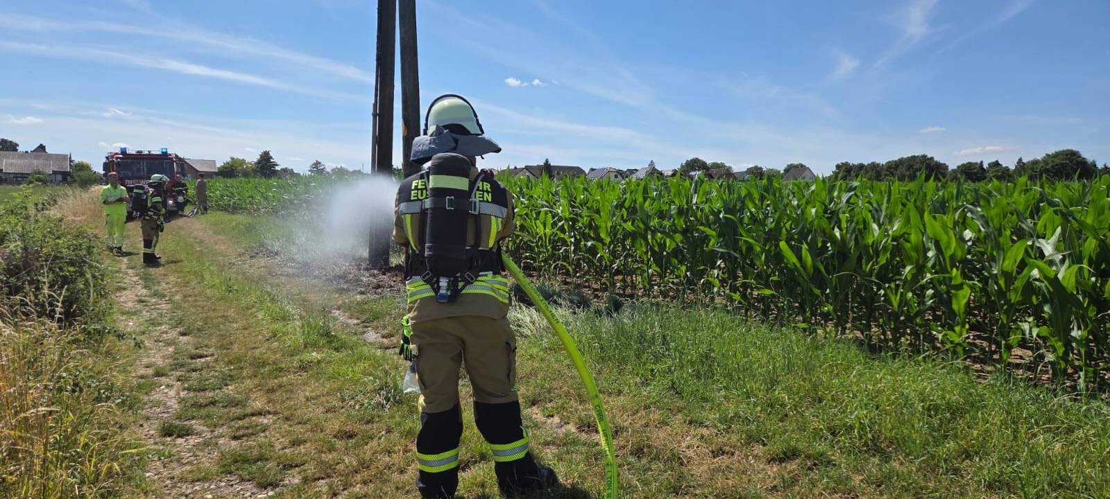 Brand und Stromausfall in Euskirchen-Kirchheim