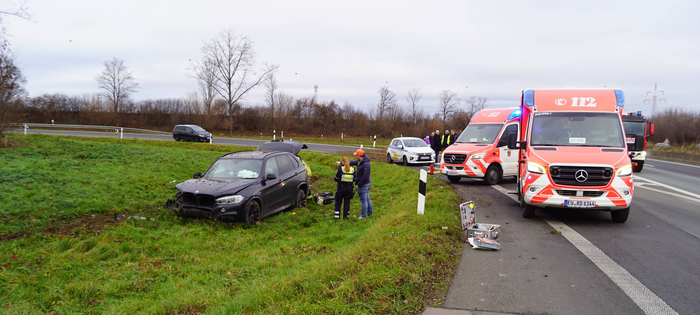 Unfall auf der A1 bei Wisskirchen