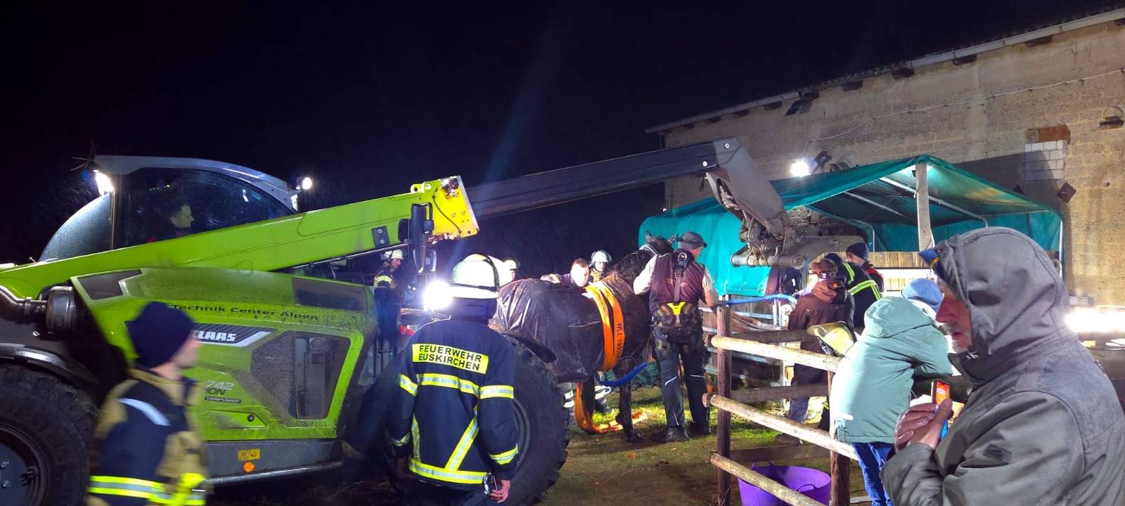 Euskirchen: Pferd fällt nach Böllerknall in Brunnen