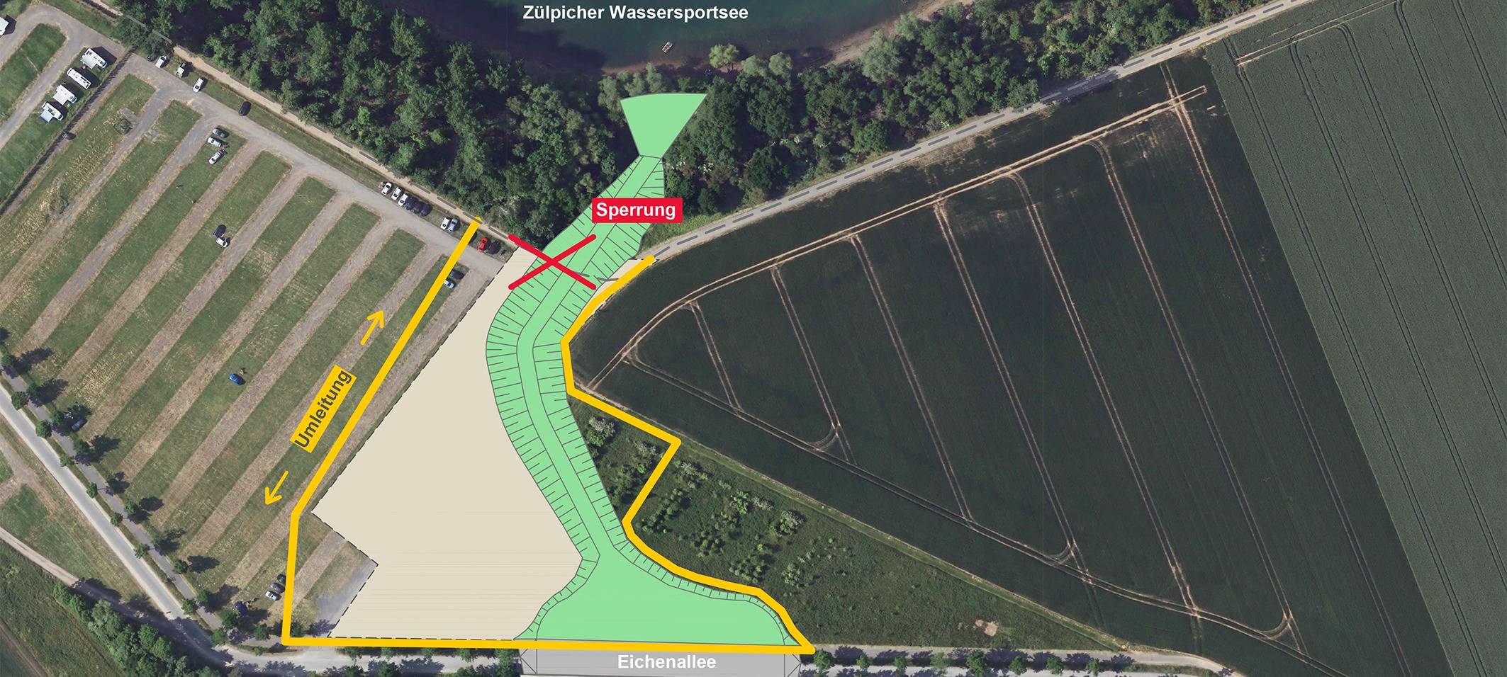 Umleitung für mehr Hochwasserschutz am Zülpicher See
