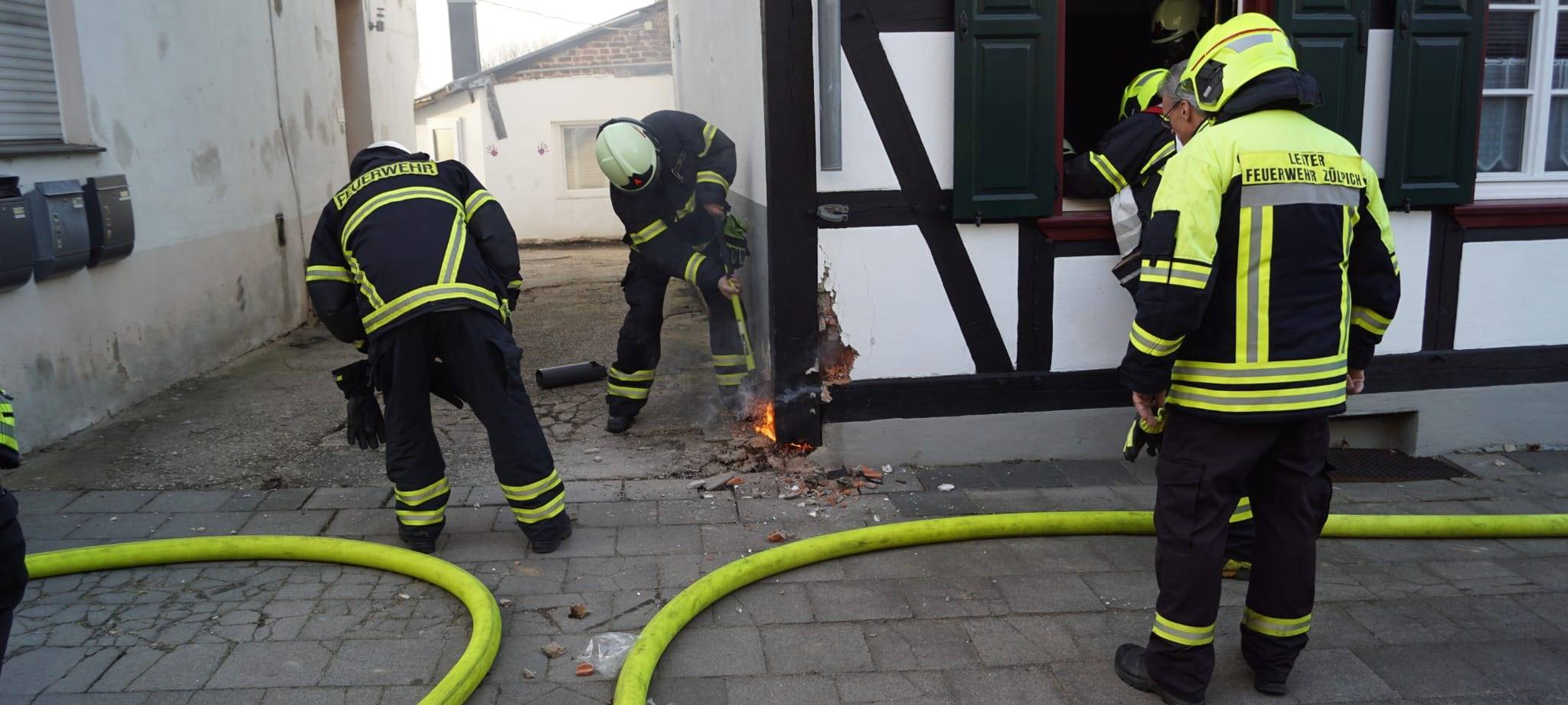 Brand an Fachwerkhaus in Zülpich