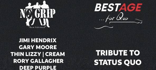 Konzert-Flyer NO GRIP und BEST AGE for Quo