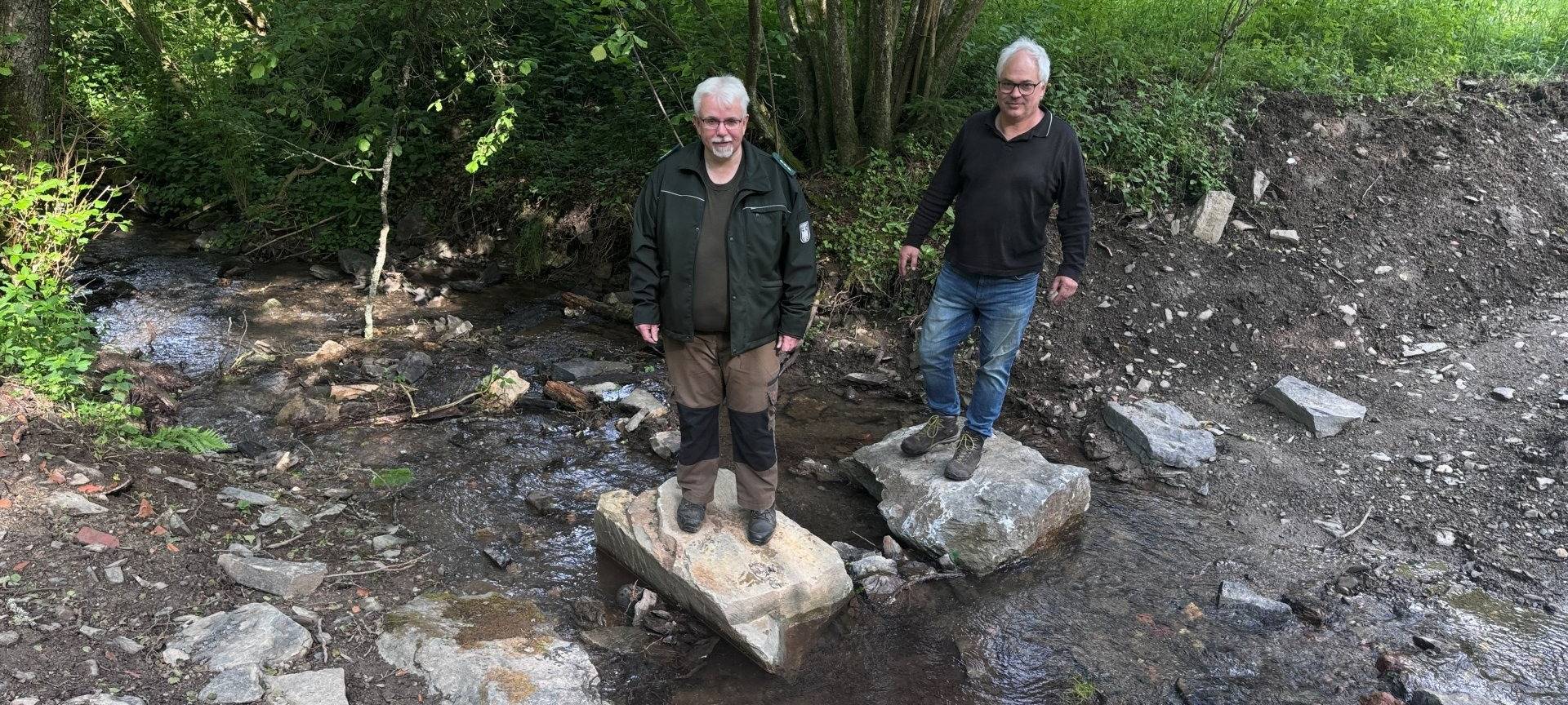 Trittsteine ersetzen marode Brücke