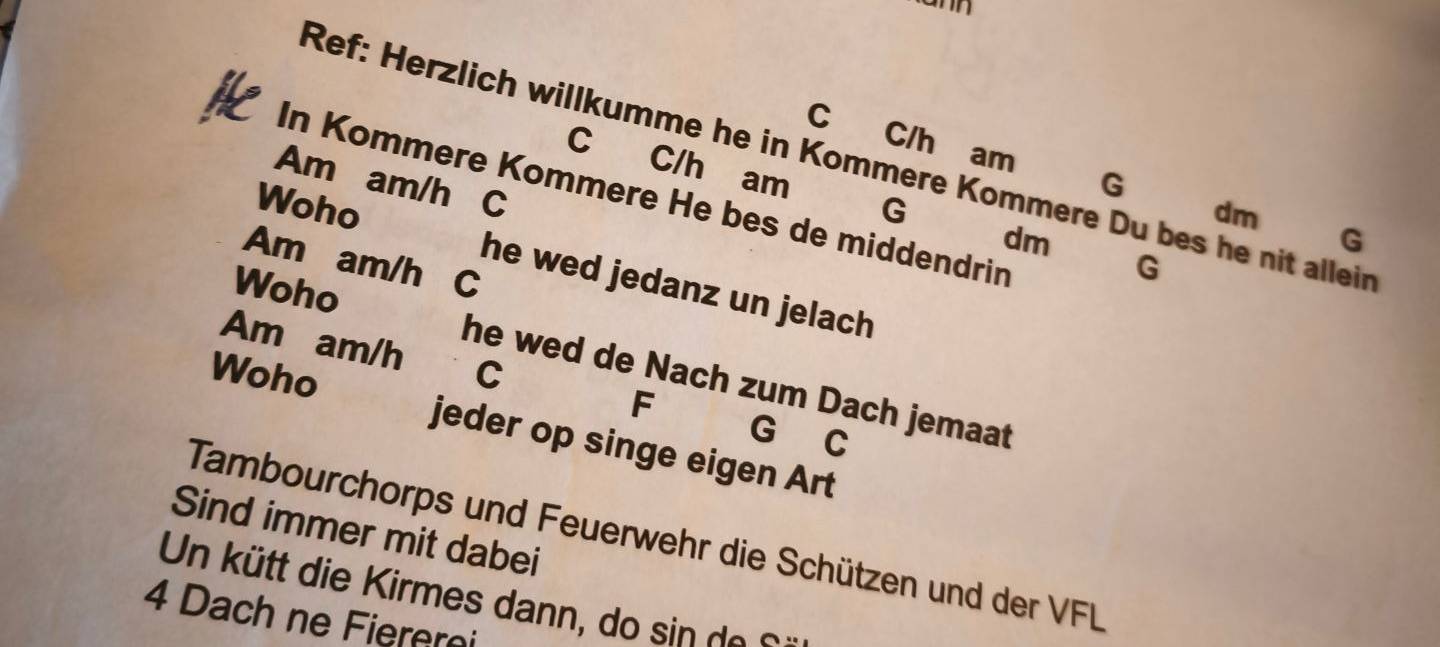 Aufnahme der Ortshymne in Kommern