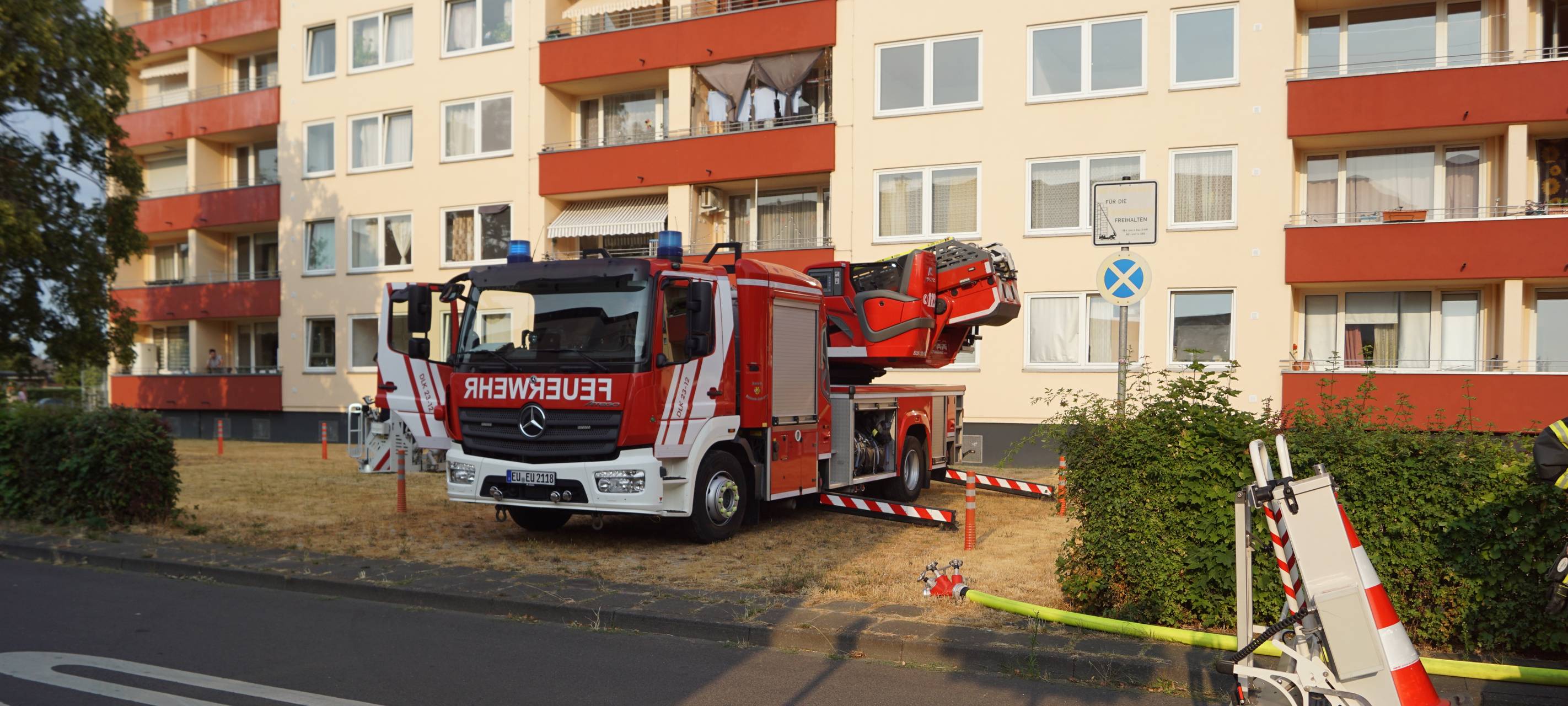 Grill brannte auf Balkon in Euskirchen