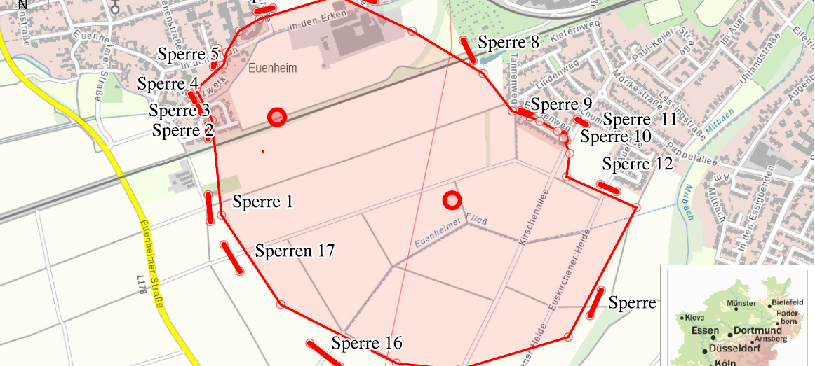 Bombenentschärfung in Euenheim