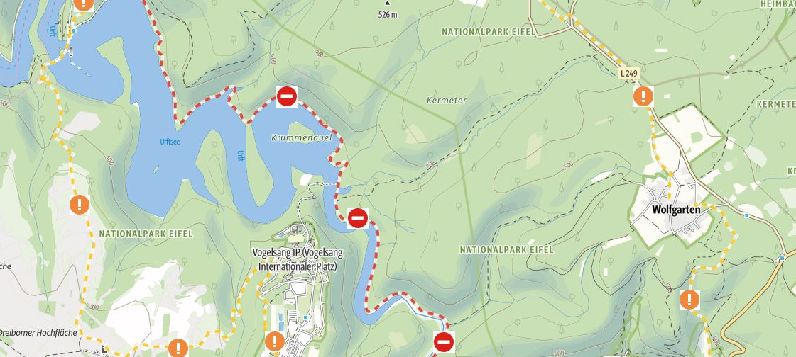 Urftseerandweg K7 noch eine Woche gesperrt
